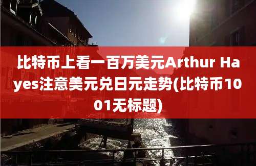 比特币上看一百万美元Arthur Hayes注意美元兑日元走势(比特币1001无标题)