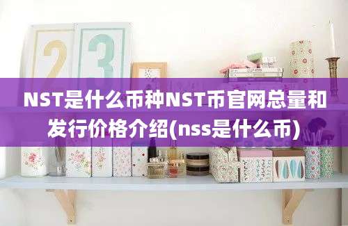 NST是什么币种NST币官网总量和发行价格介绍(nss是什么币)