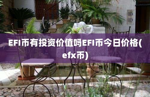 EFI币有投资价值吗EFI币今日价格(efx币)