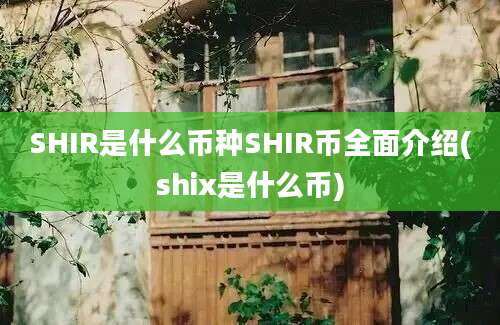 SHIR是什么币种SHIR币全面介绍(shix是什么币)