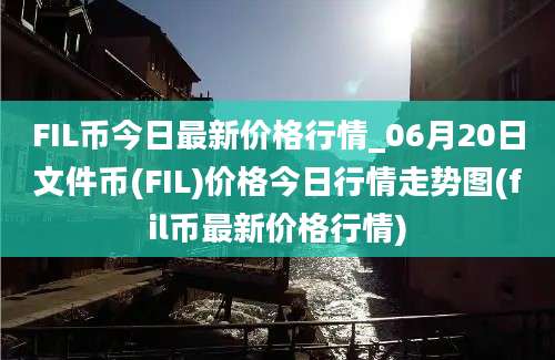 FIL币今日最新价格行情_06月20日文件币(FIL)价格今日行情走势图(fil币最新价格行情)