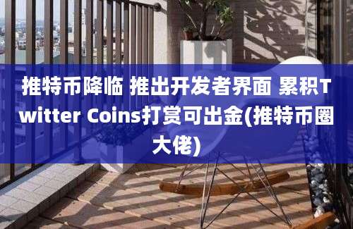 推特币降临 推出开发者界面 累积Twitter Coins打赏可出金(推特币圈大佬)