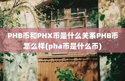 PHB币和PHX币是什么关系PHB币怎么样(pha币是什么币)