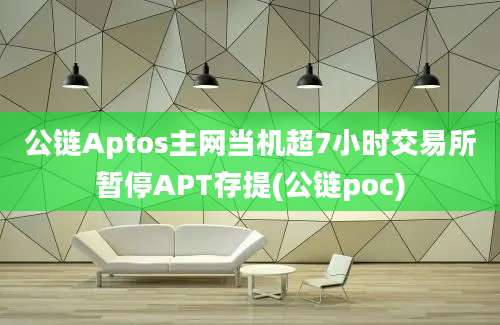 公链Aptos主网当机超7小时交易所暂停APT存提(公链poc)