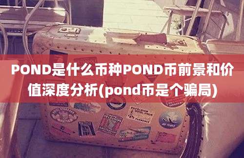 POND是什么币种POND币前景和价值深度分析(pond币是个骗局)