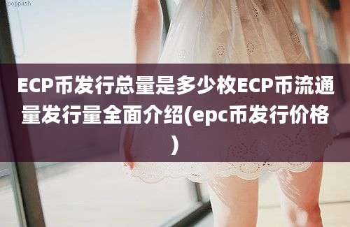 ECP币发行总量是多少枚ECP币流通量发行量全面介绍(epc币发行价格)