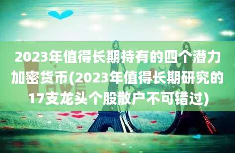 2023年值得长期持有的四个潜力加密货币(2023年值得长期研究的17支龙头个股散户不可错过)