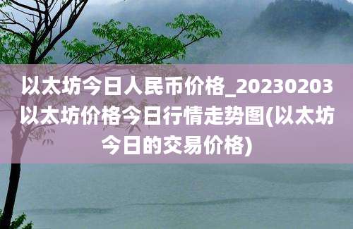 以太坊今日人民币价格_20230203以太坊价格今日行情走势图(以太坊今日的交易价格)