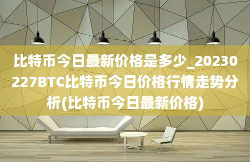 比特币今日最新价格是多少_20230227BTC比特币今日价格行情走势分析(比特币今日最新价格)