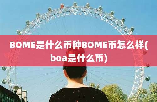 BOME是什么币种BOME币怎么样(boa是什么币)