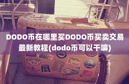 DODO币在哪里买DODO币买卖交易最新教程(dodo币可以干嘛)