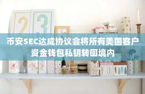 币安SEC达成协议会将所有美国客户资金钱包私钥转回境内