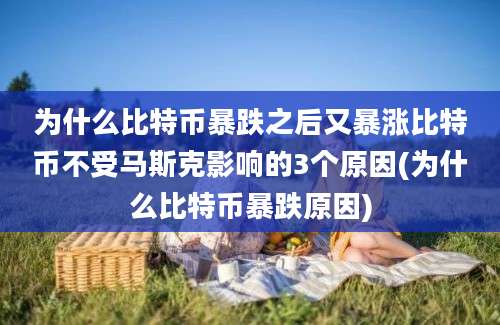 为什么比特币暴跌之后又暴涨比特币不受马斯克影响的3个原因(为什么比特币暴跌原因)