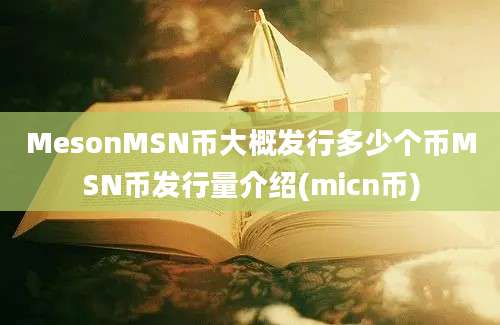 MesonMSN币大概发行多少个币MSN币发行量介绍(micn币)