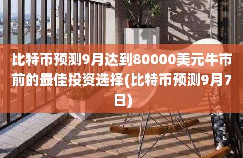 比特币预测9月达到80000美元牛市前的最佳投资选择(比特币预测9月7日)