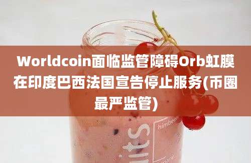 Worldcoin面临监管障碍Orb虹膜在印度巴西法国宣告停止服务(币圈最严监管)