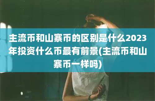 主流币和山寨币的区别是什么2023年投资什么币最有前景(主流币和山寨币一样吗)