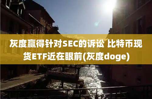 灰度赢得针对SEC的诉讼 比特币现货ETF近在眼前(灰度doge)