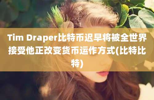 Tim Draper比特币迟早将被全世界接受他正改变货币运作方式(比特比特)