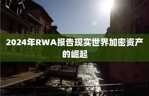 2024年RWA报告现实世界加密资产的崛起