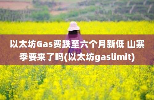 以太坊Gas费跌至六个月新低 山寨季要来了吗(以太坊gaslimit)