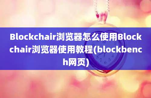 Blockchair浏览器怎么使用Blockchair浏览器使用教程(blockbench网页)