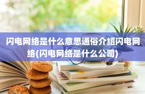 闪电网络是什么意思通俗介绍闪电网络(闪电网络是什么公司)