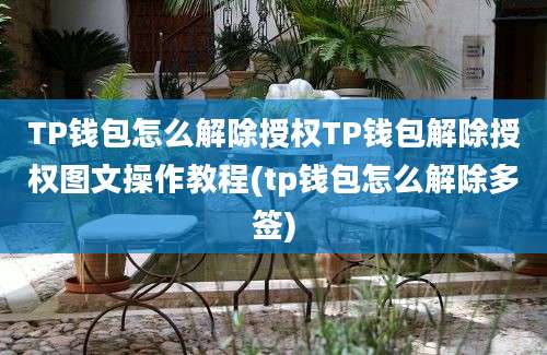 TP钱包怎么解除授权TP钱包解除授权图文操作教程(tp钱包怎么解除多签)