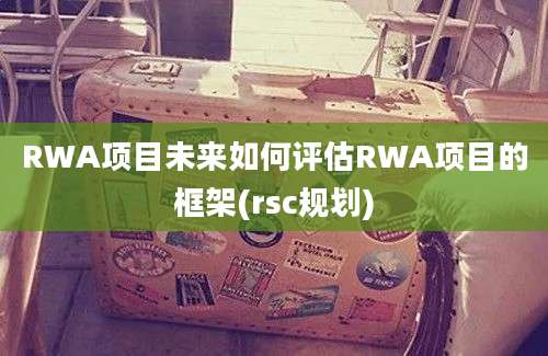 RWA项目未来如何评估RWA项目的框架(rsc规划)