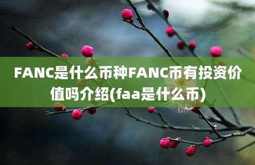 FANC是什么币种FANC币有投资价值吗介绍(faa是什么币)