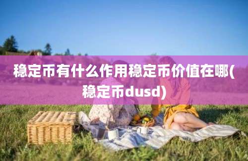 稳定币有什么作用稳定币价值在哪(稳定币dusd)