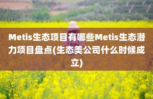 Metis生态项目有哪些Metis生态潜力项目盘点(生态美公司什么时候成立)