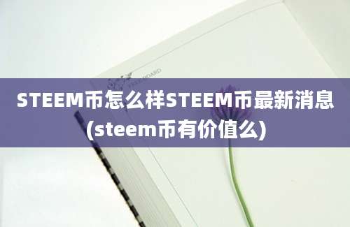 STEEM币怎么样STEEM币最新消息(steem币有价值么)