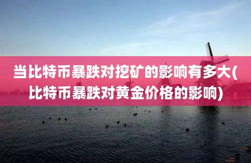 当比特币暴跌对挖矿的影响有多大(比特币暴跌对黄金价格的影响)