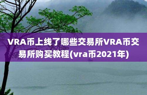 VRA币上线了哪些交易所VRA币交易所购买教程(vra币2021年)