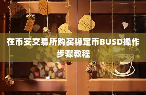 在币安交易所购买稳定币BUSD操作步骤教程