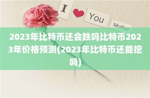 2023年比特币还会跌吗比特币2023年价格预测(2023年比特币还能挖吗)