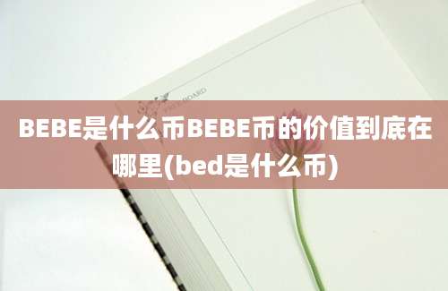 BEBE是什么币BEBE币的价值到底在哪里(bed是什么币)