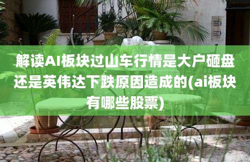 解读AI板块过山车行情是大户砸盘还是英伟达下跌原因造成的(ai板块有哪些股票)