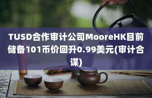 TUSD合作审计公司MooreHK目前储备101币价回升0.99美元(审计合谋)