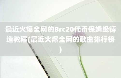 最近火爆全网的Brc20代币保姆级铸造教程(最近火爆全网的歌曲排行榜)