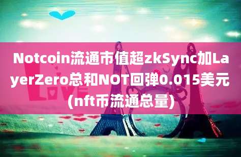 Notcoin流通市值超zkSync加LayerZero总和NOT回弹0.015美元(nft币流通总量)