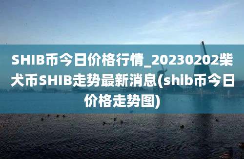 SHIB币今日价格行情_20230202柴犬币SHIB走势最新消息(shib币今日价格走势图)