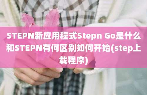 STEPN新应用程式Stepn Go是什么和STEPN有何区别如何开始(step上载程序)