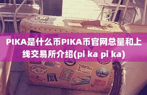 PIKA是什么币PIKA币官网总量和上线交易所介绍(pi ka pi ka)