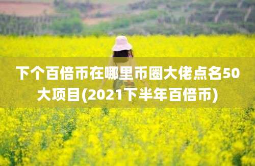 下个百倍币在哪里币圈大佬点名50大项目(2021下半年百倍币)