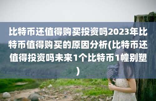 比特币还值得购买投资吗2023年比特币值得购买的原因分析(比特币还值得投资吗未来1个比特币1幢别塑)