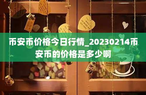 币安币价格今日行情_20230214币安币的价格是多少啊