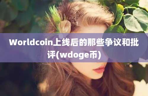 Worldcoin上线后的那些争议和批评(wdoge币)