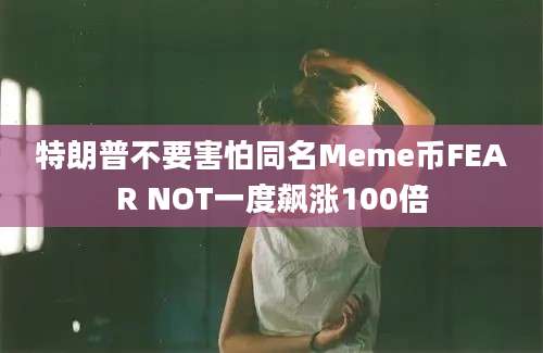 特朗普不要害怕同名Meme币FEAR NOT一度飙涨100倍